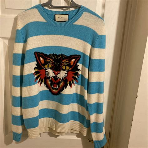 gucci four cats sweater|Gucci angry cat sweater.